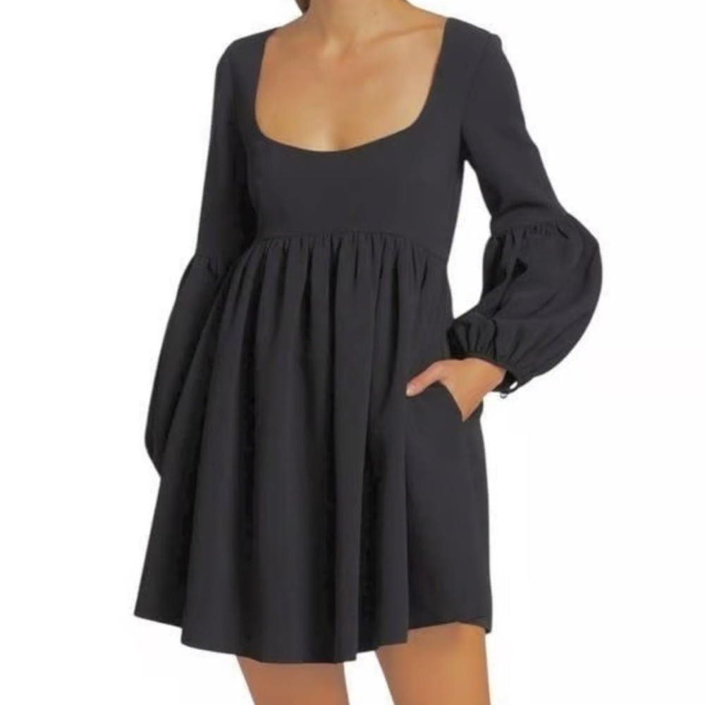 New Cinq à Sept Dorina Long Sleeve Empire Waist Minidress Size 2
